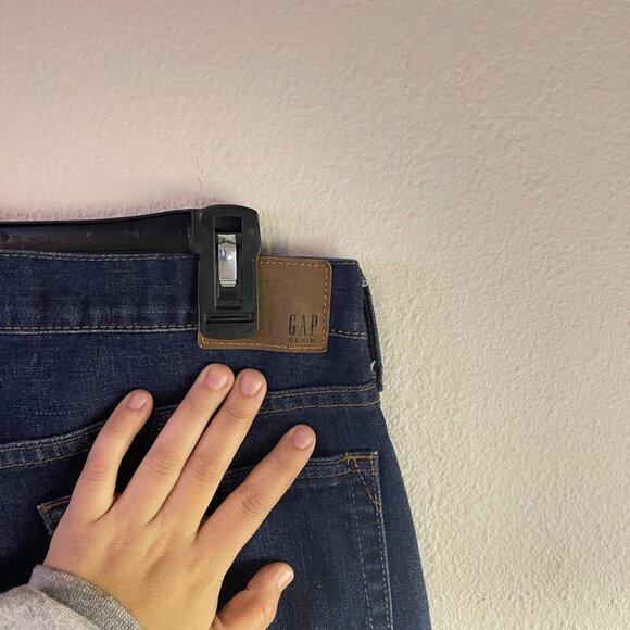 Gap Denim Slim Fit Cuffed Ankle Skinny Dark Blue Jeans - Picture 6 of 6